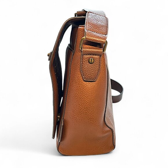 ALDO Brown Messenger Briefcase Shoulder Bag Office Computer Academia Laptop - Picture 8 of 16